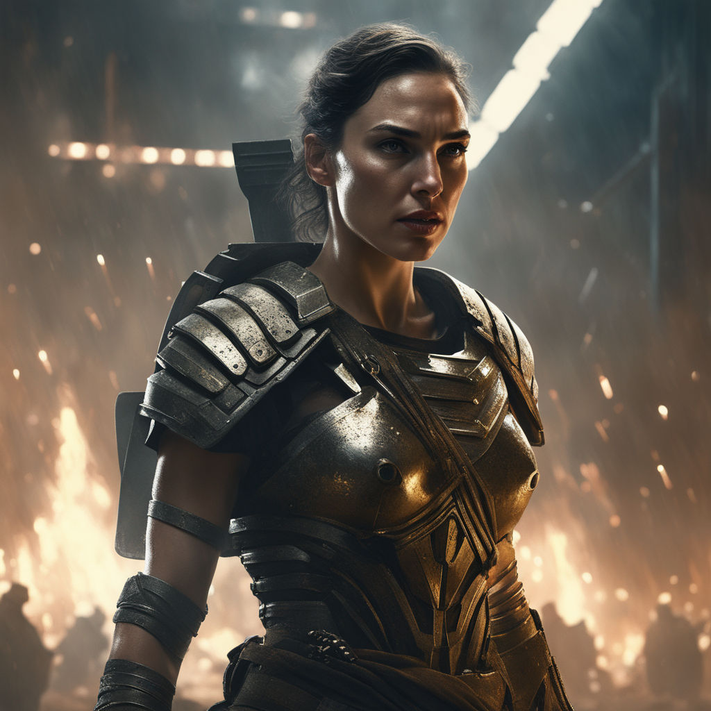 Prompt: gal gadot Spartan woman soldier wearing a sword, sharp focus, emitting diodes, smoke, artillery, sparks, racks, system unit, motherboard, by pascal blanche rutkowski repin artstation hyperrealism painting concept art of detailed character design matte painting, 4 k resolution blade runner
